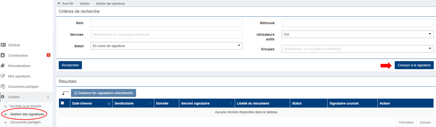Comment envoyer un document à la signature ? [oHRis]